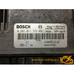 ECU BOSCH EDC15C13-6.1 0281011723 RENAULT LAGUNA II 1.9 DCI 120CV 8200311539 8200376187 - SW 1037370450 8200404311 - VIRGEN