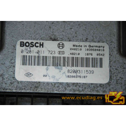 ECU BOSCH EDC15C13-6.1 0281011723 RENAULT LAGUNA II 1.9 DCI 120CV 8200311539 8200376187 - SW 1037370450 8200404311 - VIRGEN