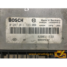 ECU BOSCH EDC15C13-6.1 0281011723 RENAULT LAGUNA II 1.9 DCI 120HP 8200311539 8200376187 - SW 1037370876 8200432849 - VIRGIN