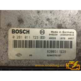 ECU BOSCH EDC15C13-6.1 0281011723 RENAULT LAGUNA II 1.9 DCI 120CV 8200311539 8200376187 - SW 1037370450 8200404311 - VIRGEN