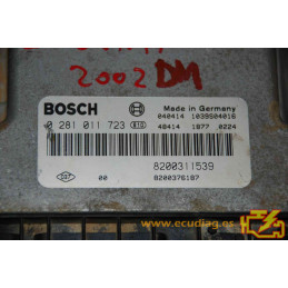 ECU BOSCH EDC15C13-6.1 0281011723 RENAULT LAGUNA II 1.9 DCI 120CV 8200311539 8200376187 - SW 1037370450 8200404311 - VIRGEN