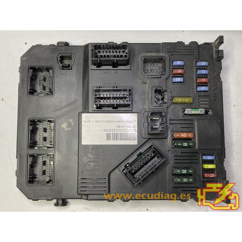 BSI E01-00 SIEMENS S118085320E CITROEN XSARA PICASSO I (N68) 9653667580 HG - SW 9659705780 / 15.1E / 151E - VIRGEN