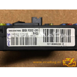 BSI E02-00 SIEMENS S118085220E PEUGEOT 206 I (T1) 9653667680 MG - SW 9665981980 / 2D.02 / 2D02 - VIRGEN