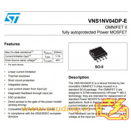 POWER MOSFET ST 1NV04D / VNS1NV04D / VNS1NV04DP-E SO8 - REFURBISHED