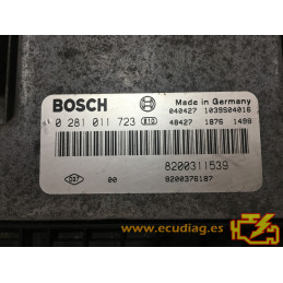 ECU BOSCH EDC15C13-6.1 0281011723 RENAULT TRAFIC II 1.9 DCI 80CV 8200311539 8200376187 - SW 1037369910 8200391179 - VIRGEN