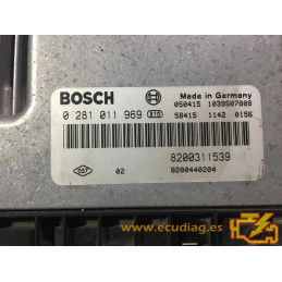 ECU BOSCH EDC15C13-6.1 0281011969 RENAULT LAGUNA II 1.9 DCI 120HP 8200311539 8200440204 - SW 1037374460 8200513466 - VIRGIN