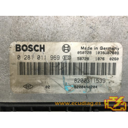 ECU BOSCH EDC15C13-6.1 0281011969 RENAULT LAGUNA II 1.9 DCI 110CV 8200311539 8200440204 - SW 1037374461 8200513465 - VIRGEN