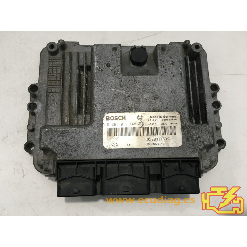 ECU BOSCH EDC15C13-6.1 0281011148 RENAULT LAGUNA II 1.9 DCI 110CV 8200311539 8200303141 - SW 1037368932 8200369716 - VIRGEN