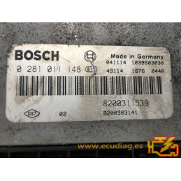 ECU BOSCH EDC15C13-6.1 0281011148 RENAULT LAGUNA II 1.9 DCI 110CV 8200311539 8200303141 - SW 1037368932 8200369716 - VIRGEN