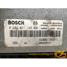 ECU BOSCH EDC15C13-6.1 0281011148 RENAULT LAGUNA II 1.9 DCI 100HP 8200311539 8200303141 - SW 1037368933 8200369715 - VIRGIN