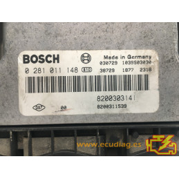 ECU BOSCH EDC15C13-6.1 0281011148 RENAULT LAGUNA II 1.9 DCI 120CV 8200311539 8200303141 - SW 1037368934 8200369712 - VIRGEN