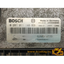 ECU BOSCH EDC15C13-6.1 0281011148 RENAULT LAGUNA II 1.9 DCI 120CV 8200311539 8200303141 - SW 1037368934 8200369712 - VIRGEN