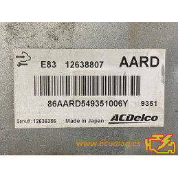 ECU MOTOR ACDELCO HITACHI E83 OPEL ASTRA IV (J) 1.6i 85KW 115CV A16XER 12638807 AARD - VIRGEN