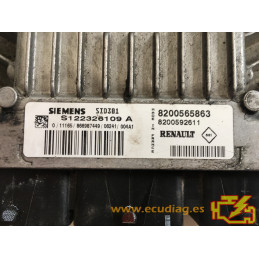 ECU SIEMENS SID301 S122326109A RENAULT SCENIC II 1.5 DCI 105CV 8200565863 8200592611 -  SW 8201005907 - VIRGEN - AUTOCODIFICABLE