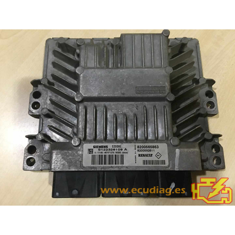 ECU SIEMENS SID301 S122326109A RENAULT CLIO III 1.5 DCI 105CV 8200565863 8200592611 -  SW 8200566056 - VIRGEN