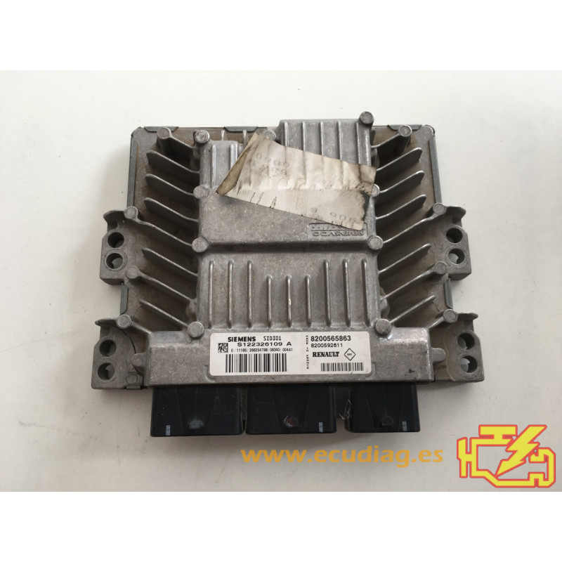 ECU SIEMENS SID301 S122326109A RENAULT SCENIC II 1.5 DCI 105CV 8200565863 8200592611 -  SW 8200627168 - VIRGEN - AUTOCODIFICABLE