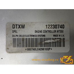 ECU MOTOR DELPHI DELCO MT35E OPEL 12230740 DTXW - CON PIN CODE