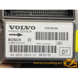 AIRBAG ECU BOSCH 0285010210 VOLVO XC90 P30782386 - REVISED WITHOUT CRASH