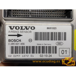 AIRBAG ECU BOSCH 0285001456 VOLVO 8651523 - REVISED WITHOUT CRASH