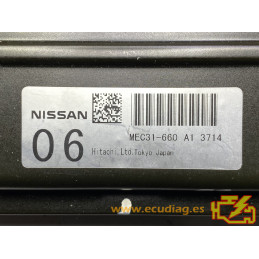 ENGINE ECU HITACHI NISSAN 350Z (Z33) 3.5i 206KW 280HP MEC31-660 A1 3714 06 - WITH DISABLED IMMOBILIZER (IMMO OFF)