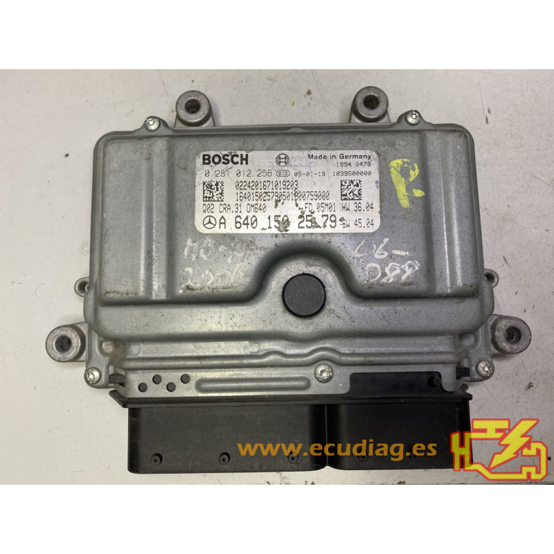 ECU MOTOR BOSCH EDC16C32-4.31 0281012256 MERCEDES W169 A200 II 2.0 CDI 103KW 140HP A6401502579 - SW 1037392622