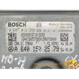 ECU MOTOR BOSCH EDC16C32-4.31 0281012256 MERCEDES W169 A200 II 2.0 CDI 103KW 140HP A6401502579 - SW 1037392622