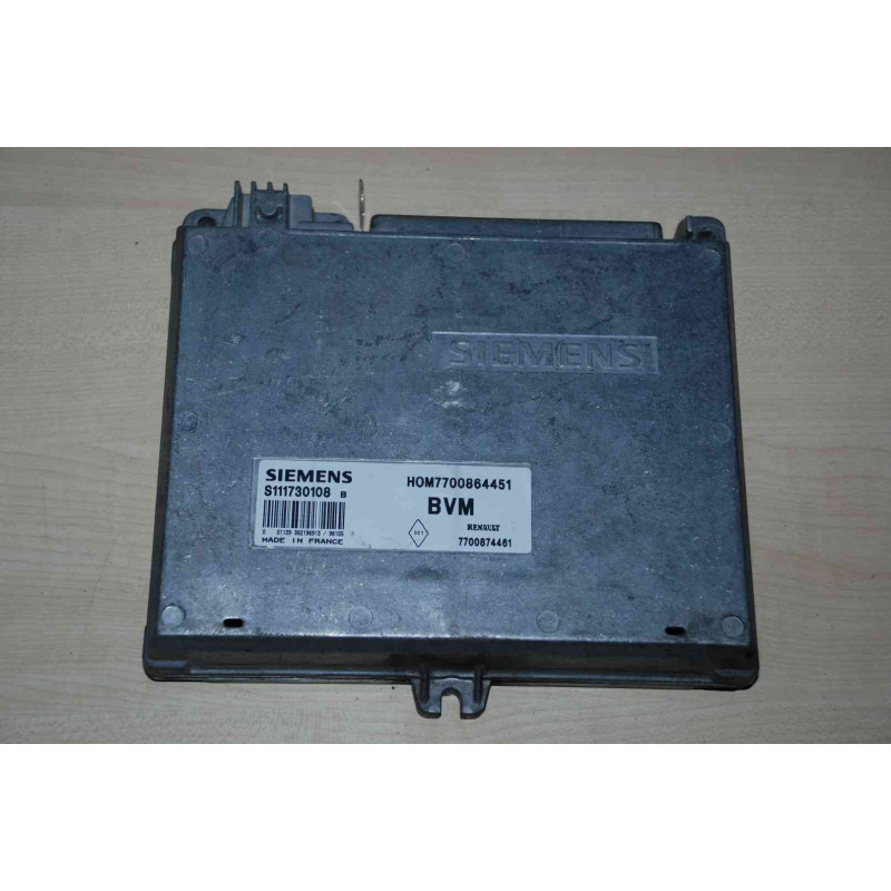 ECU MOTOR SIEMENS FENIX 3 S111730108B RENAULT MEGANE I 1.4i 55KW 75CV 77008784461 HOM7700864451 / CON INMOVILIZADOR ANULADO