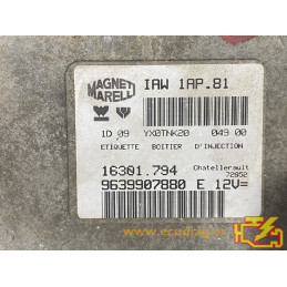 ECU MAGNETI MARELLI IAW 1AP.81 16301.794 PEUGEOT 206 1.4i 9639907880
