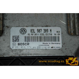 ECU BOSCH EDC17C46-2.5 0281016374 VOLKSWAGEN PASSAT VI (36) 2.0 TDI 103KW 140CV L4 16V CFFB 03L907309N 03L906018BF