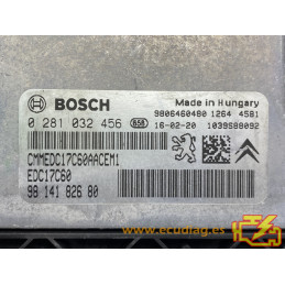ECU BOSCH EDC17C60-3.10 0281032456 CITROEN C4 1.6 HDI 88KW 120HP 9814182680 - WITH DISABLED IMMOBILIZER (IMMO OFF)