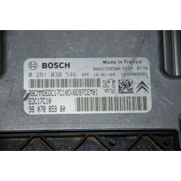 ECU BOSCH EDC17C10-5.10 0281030546 CITROEN BERLINGO 1.6 HDI 92CV 9607885980 SW 1037537108 9691594980 - CON INMOVILIZADOR ANULADO