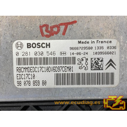 ECU BOSCH EDC17C10-5.10 0281030546 CITROEN BERLINGO 1.6 HDI 92HP 9607885980 SW 1037537108 9691594980 - WITH DISABLED IMMOBILIZER