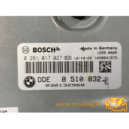 ECU BOSCH EDC17C41-4.11 0281017027 0281016119 BMW E91 318D 2.0D 105KW 143CV 8510832 SW 1037507447 8514375