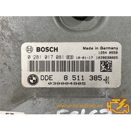 ECU BOSCH EDC17CP45-2.41 0281017081 BMW F10 530D VI 3.0D 180KW 245CV N57D30A 8511385 SW 1037504984 0000076E100A34