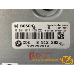 ECU BOSCH EDC17C41-4.11 0281017450 BMW E91 318D V 2.0D 105KW 143CV N47D20C 8512292 SW 1037507435 8512329