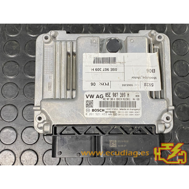 BOSCH MG1CS011 0261S21433 VOLKSWAGEN T-ROC I (A1) 1.5 TSI 110KW 150CV DPCA 05E907309H SW 10SW063918 05E906018CK 0863 BOSCH MG1CS011 0261S21433 VOLKSWAGEN T-ROC I (A1) 1.5 TSI 110KW 150CV DPCA 05E907309H SW 10SW063918 05E906018CK 0863