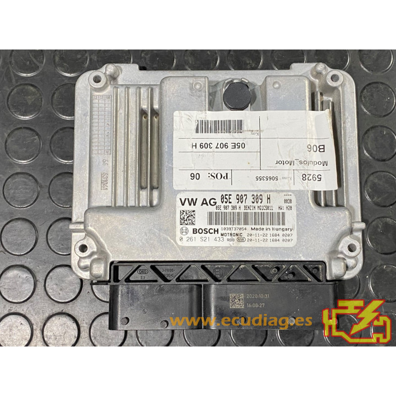 BOSCH MG1CS011 0261S21433 VOLKSWAGEN T-ROC I (A1) 1.5 TSI 110KW 150CV DPCA 05E907309H SW 10SW063918 05E906018CK 0863