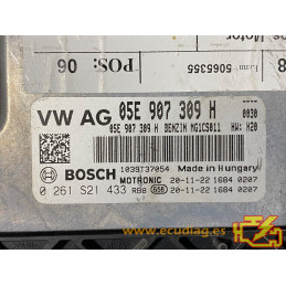 BOSCH MG1CS011 0261S21433 VOLKSWAGEN T-ROC I (A1) 1.5 TSI 110KW 150CV DPCA 05E907309H SW 10SW063918 05E906018CK 0863