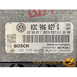 BOSCH MED17.5.5 0261S04348 VOLKSWAGEN GOLF VI (5K) 1.4 TSI 118KW 160CV CAVD 03C906027F 03C906027G SW 03C906027BA 9256