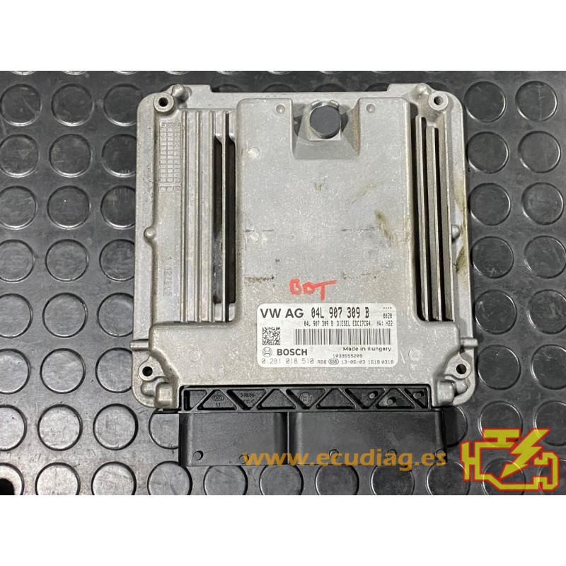 ECU BOSCH EDC17C64-2.15 0281018510 SKODA OCTAVIA III (5E) 1.6 TDI 77KW 105CV CLHA 04L907309B SW 1037533832 04L906021N 5518