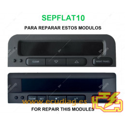 MINITOOLS SEPFLAT10 - FLAT DISPLAY MODULO INFOCENTER SAAB 9-3 / 9-5 - 146x28,5mm / 120 PINS