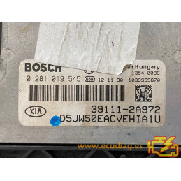 ENGINE ECU BOSCH EDC17C08-5.23 0281019545 KIA CEED II 1.6 CRDI 39111-2A972