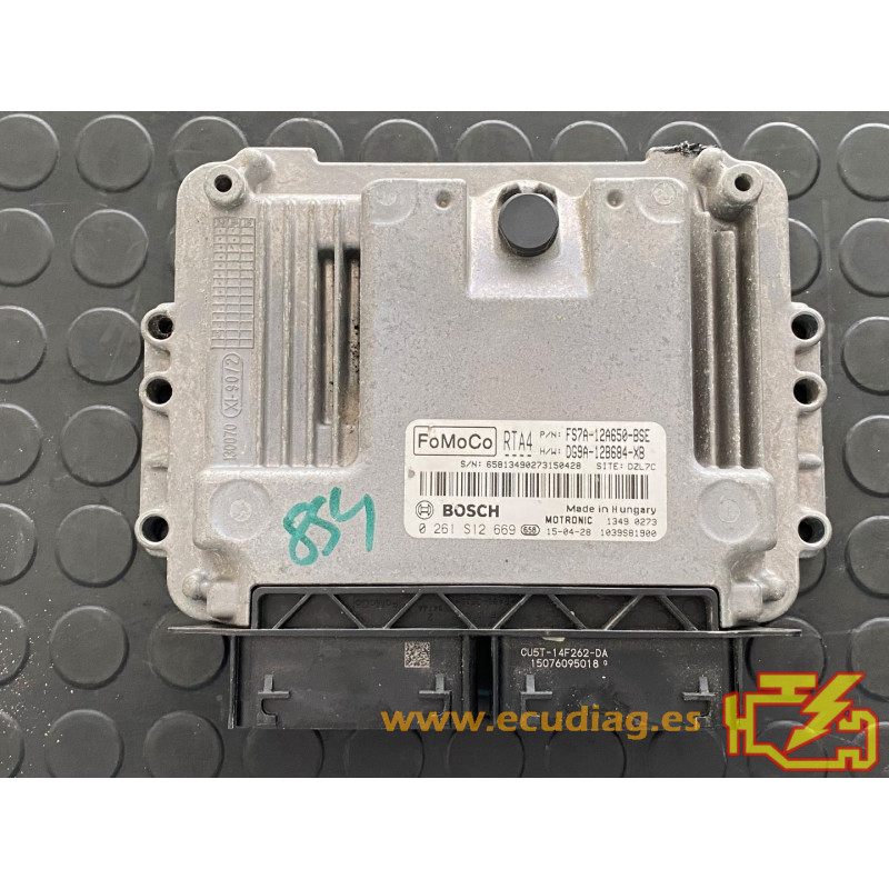 ECU MOTOR BOSCH MED17.0.1 0261S12669 FORD FS7A-12A650-BSE DG9A-12B684-XB RTA4