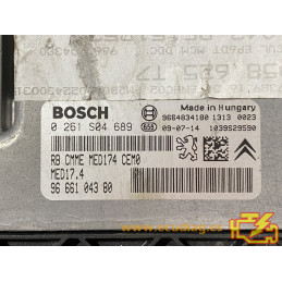 ECU BOSCH MED17.4 0261S04689 PEUGEOT 308 I 1.6i THP 150CV 9666104380 SW 10SW011755 9692360180 - CON INMOVILIZADOR ANULADO