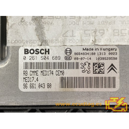 ECU BOSCH MED17.4 0261S04689 PEUGEOT 308 I 1.6i THP 150HP 9666104380 SW 10SW011755 9692360180 - WITH DISABLED IMMOBILIZER