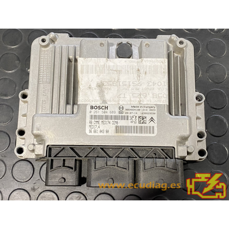 ECU BOSCH MED17.4 0261S04689 PEUGEOT 308 I 1.6i THP 150HP 9666104380 SW 10SW011755 9692360180 - WITH DISABLED IMMOBILIZER ECU BOSCH MED17.4 0261S04689 PEUGEOT 308 I 1.6i THP 150HP 9666104380 SW 10SW011755 9692360180 - WITH DISABLED IMMOBILIZER