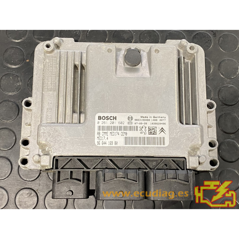 ECU BOSCH MED17.4 0261201602 PEUGEOT 207 I 1.6i GTI 175CV 9664416980 SW 1037518902 9678921880 - CON INMOVILIZADOR ANULADO