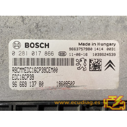 ECU MOTOR BOSCH EDC16CP39-6.70 0281017866 MITSUBISIH OUTLANDER II 2.2 DI-D 155CV 9666913780