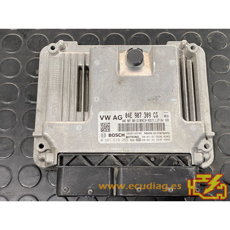 ENGINE ECU BOSCH MED17.1.27 0261S19265 VW PASSAT V (3C) 1.4 TSI 156HP HYBRID 218HP 04E907309CG / SW 04E906024G 9819 - 10SW052187