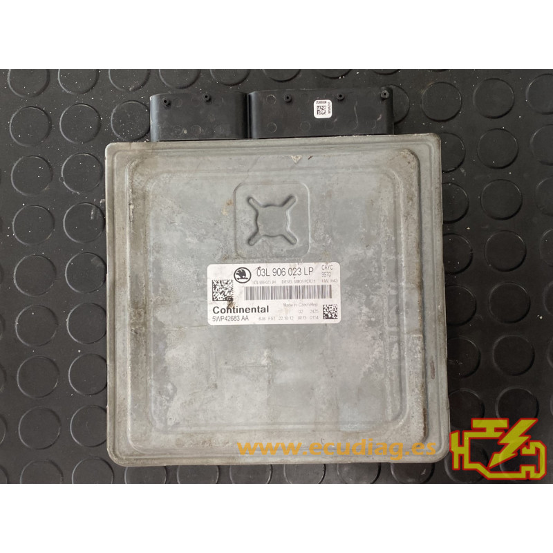 ENGINE ECU CONTINENTAL SIMOS PCR2.1 5WP42683AA SKODA OCTAVIA 1.6 TDI 105HP 03L906023JH 03L906023LP